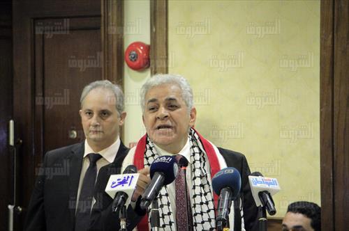 مؤتمر إعلان اندماج حزبي الكرامة والتيار الشعبي - تصوير: أحمد عبد الجواد